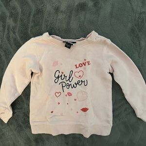pink girl power sweatshirt